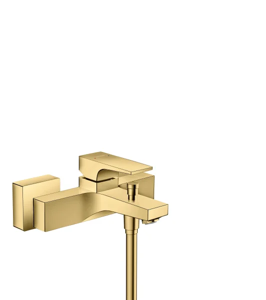 Hansgrohe Metropol Single Lever Manual Bath Mixer For Exposed Installation With Lever Handle Gold Polished