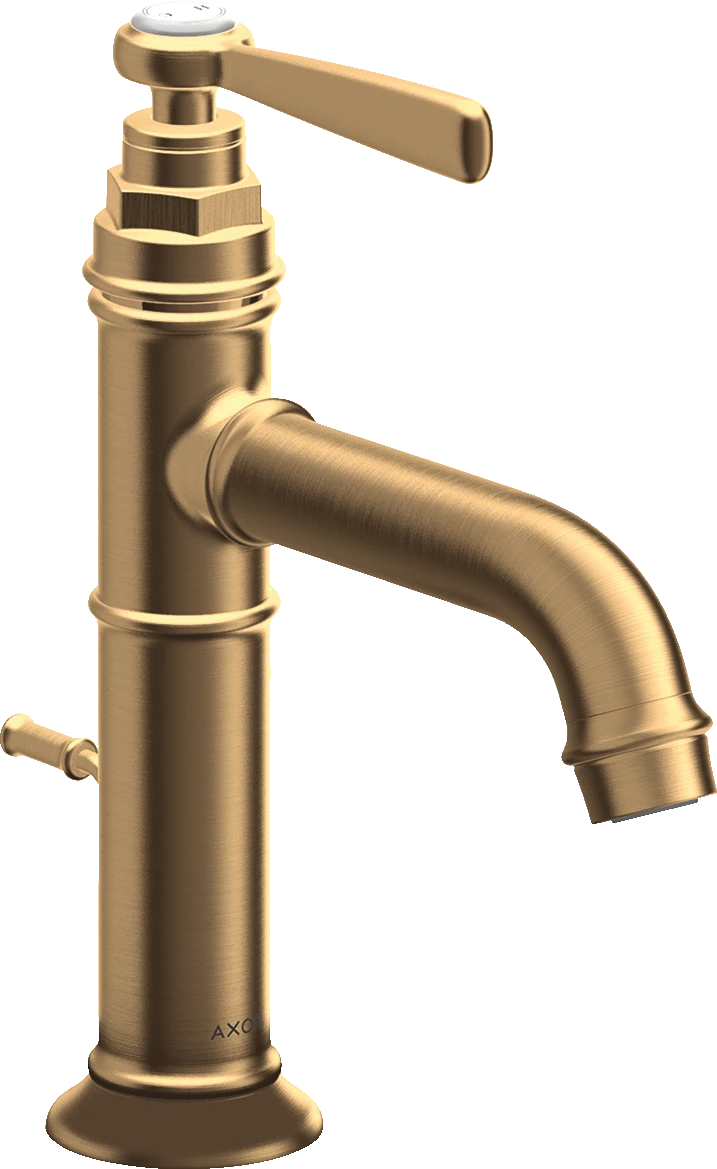 Axor Montreux Single Lever Basin Mixer 100 With Lever Handle And Pop-up Waste Brushed Brass