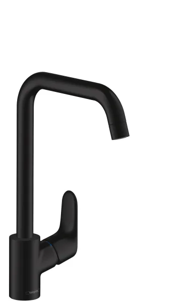 Hansgrohe Focus M41 Single Lever Kitchen Mixer 260, Single Spray Mode Matt Black