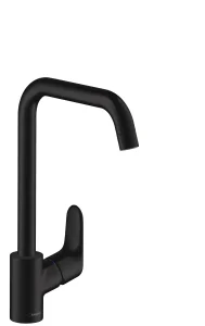Hansgrohe Focus M41 Single Lever Kitchen Mixer 260, Single Spray Mode Matt Black