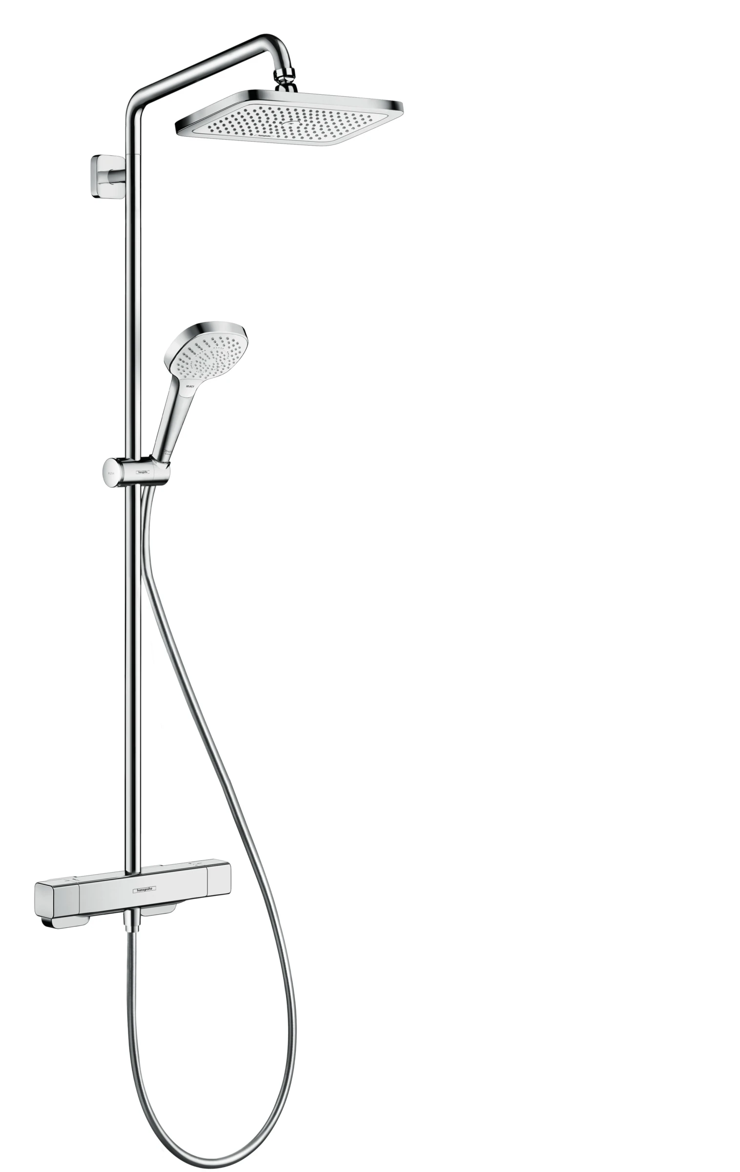 Hansgrohe Croma E Showerpipe 280 1jet Ecosmart 9 L/min With Thermostat Chrome