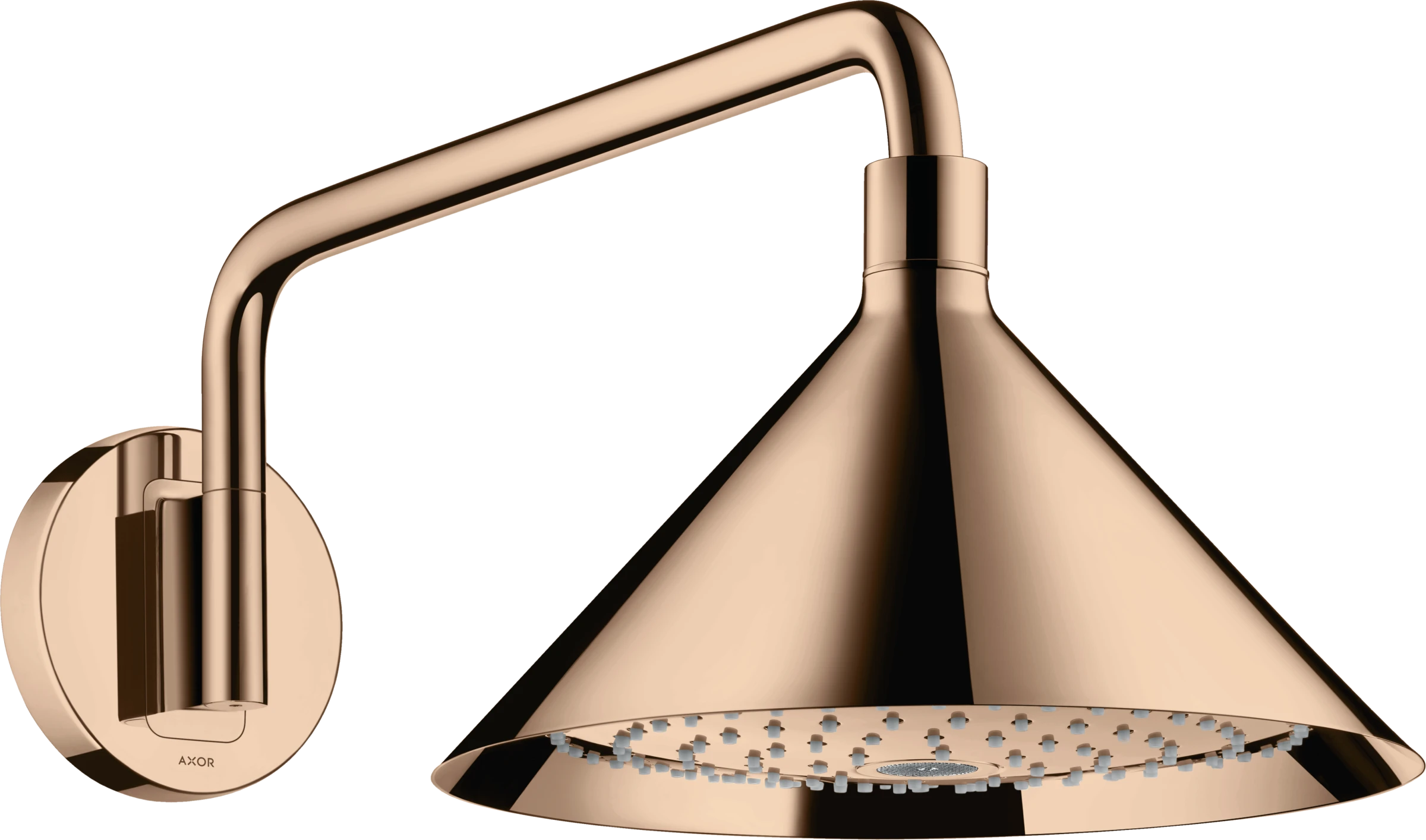Axor Showers/front Overhead Shower 240 2jet With Shower Arm Polished Red Gold