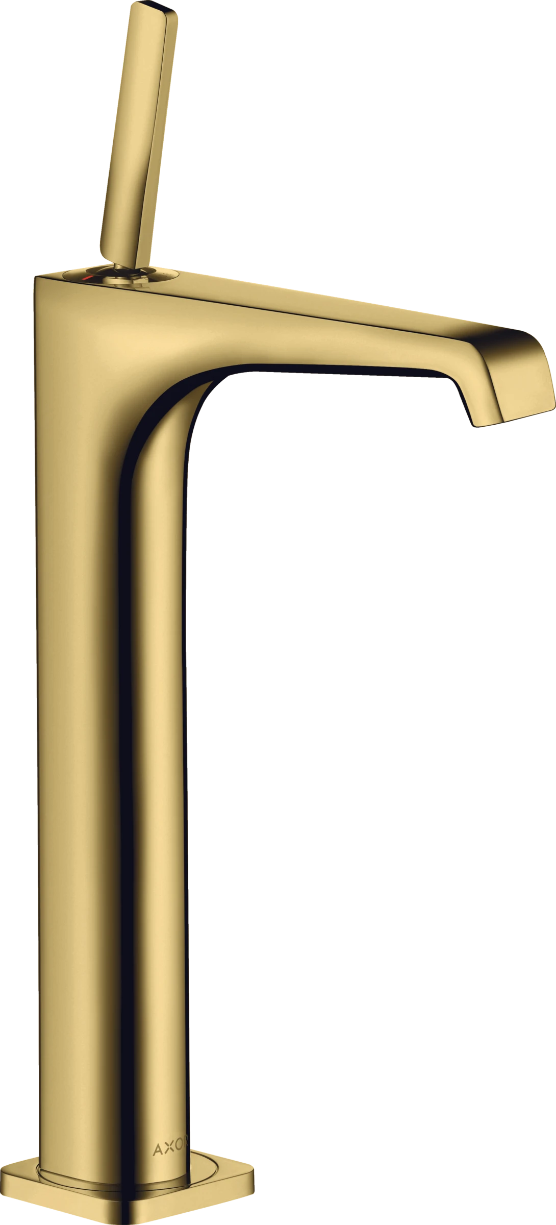 Axor Citterio E Single Lever Basin Mixer 250 With Pin Handle For Wash Bowls With Waste Gold Polished