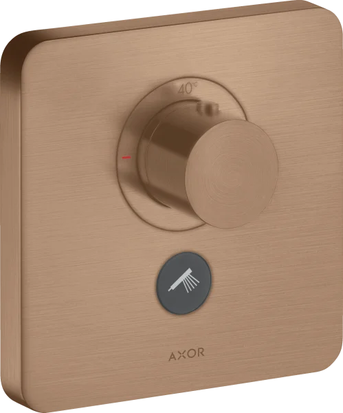 Axor Showerselect Thermostatic Mixer Highflow Softsquare For Concealed Installation For Multiple Outlets Brushed Red Gold