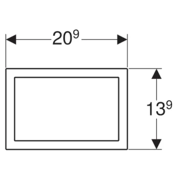 Geberit 115.086.21.1 Cover Frame For Omega60 technical drawing - Image 2