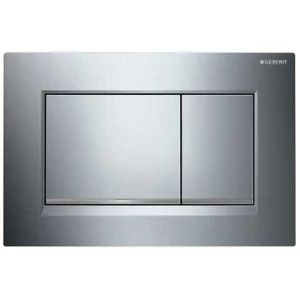 Geberit Sigma30 Square Flush Plate For Dual Flush - Gloss Chrome With Matt Chrome Detail