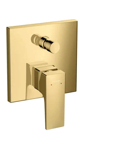 Hansgrohe Metropol Single Lever Manual Bath Mixer For Concealed Installation With Lever Handle And Integrated Backflow Prevention Gold Polished