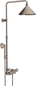 Axor Showers/front Showerpipe With Thermostatic Mixer And 2jet Overhead Shower 240 Brushed Nickel