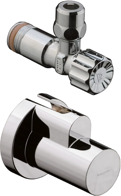 Hansgrohe Angle Valves 132 X 112 X 90mm Gunmetal/chrome - Brushed