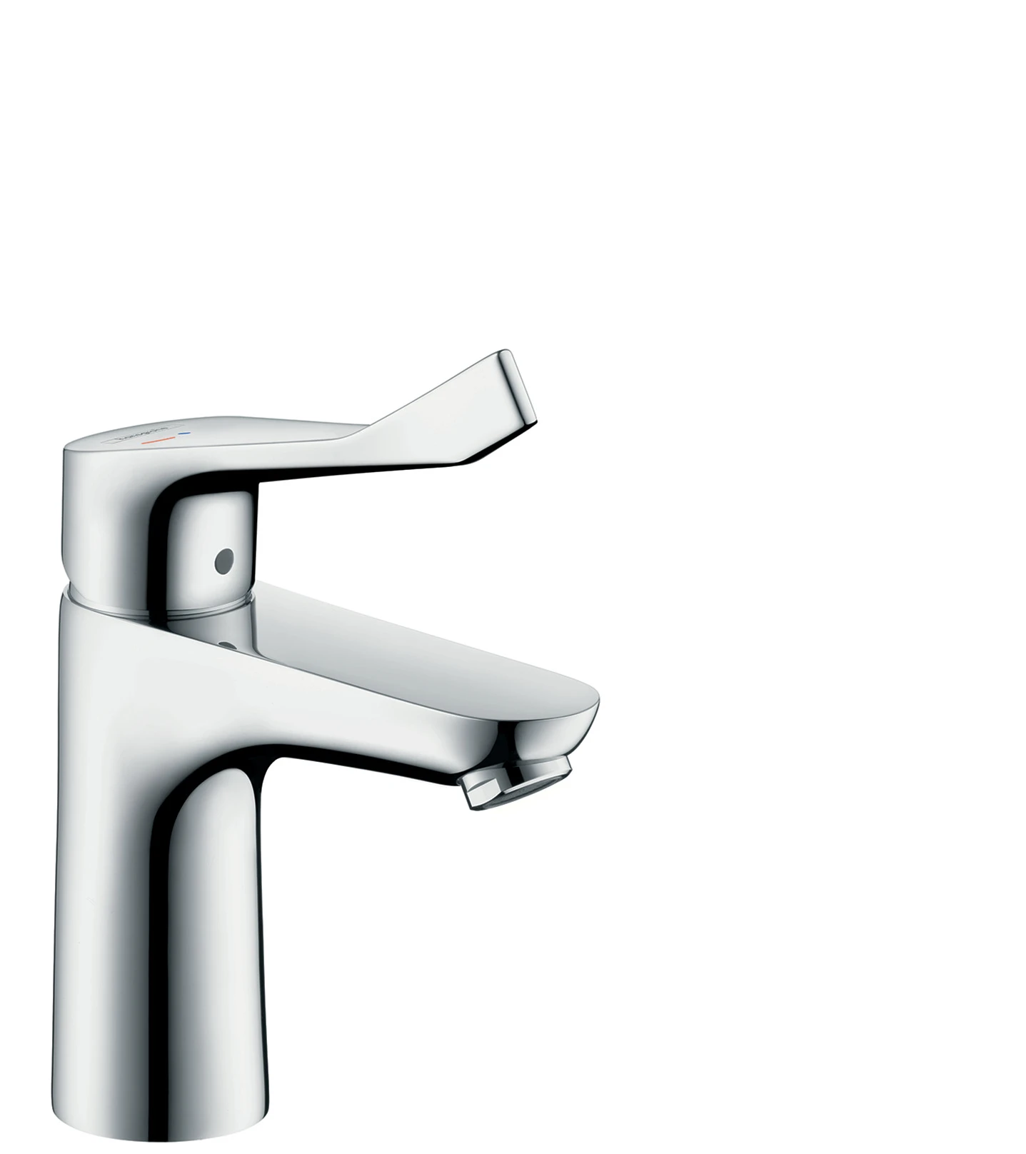 Hansgrohe Focus Single Lever Basin Mixer 100 Coolstart With Extra Long Handle Without Waste Chrome