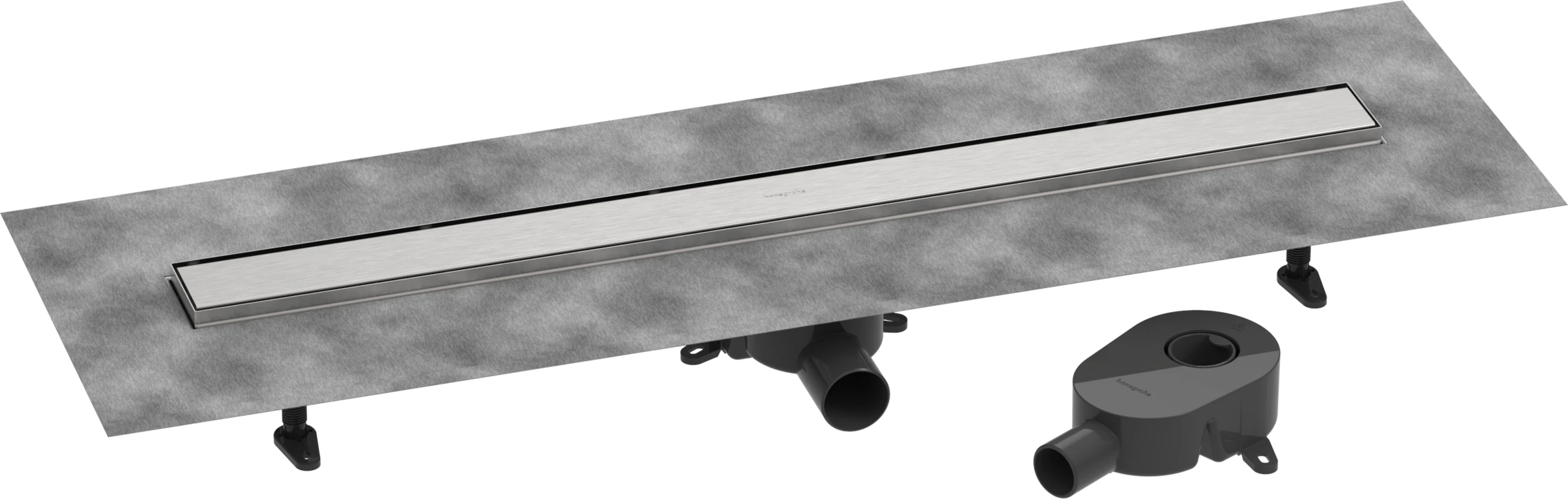 Hansgrohe Raindrain Go Shower Wastes 1083 X 163 X 132mm Stainless Steel - Brushed