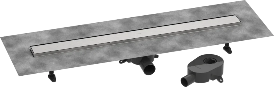 Hansgrohe Raindrain Go Shower Wastes 1083 X 163 X 132mm Stainless Steel - Brushed product image - Image 1