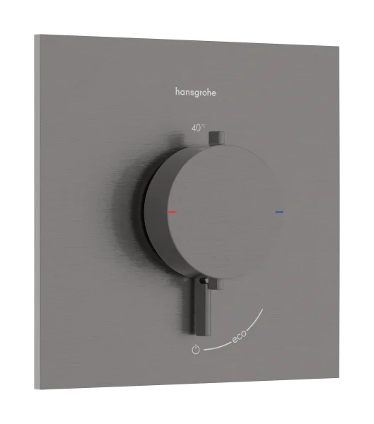 Hansgrohe Ecostat Comfort E Thermostatic Shower Mixer Concealed 262 X 233 X 168mm Gunmetal/chrome - Brushed