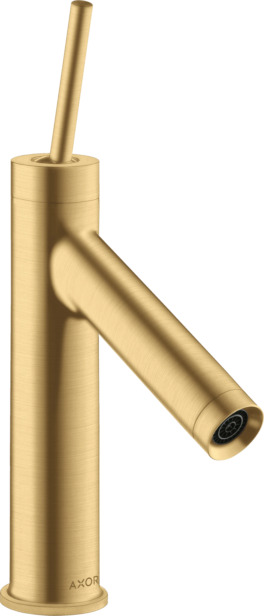Axor Starck Single Lever Basin Mixer 90 With Pin Handle And Waste Gold Brushed