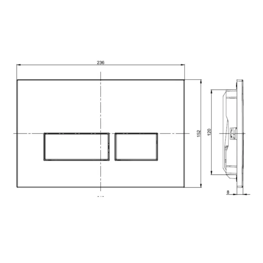 Crosswater Mpro Flush Plate Chrome detail view - Image 4