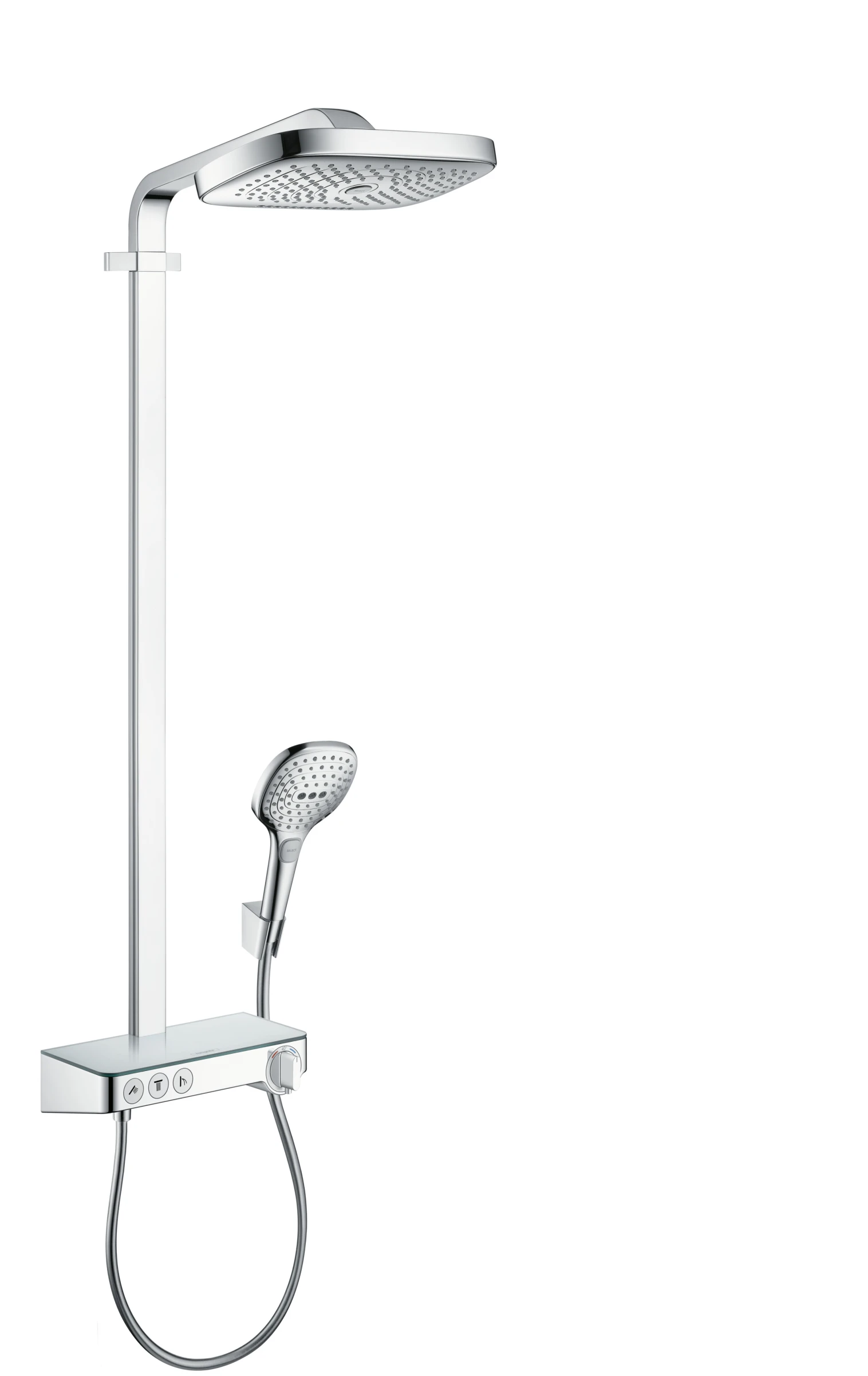 Hansgrohe Raindance Select E Showerpipe 300 3jet With Showertablet Select 300 Chrome