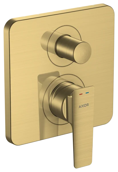 Axor Citterio E Single Lever Manual Bath Mixer For Concealed Installation With Integrated Backflow Prevention Brushed Brass