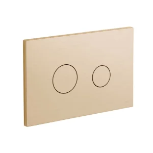Vado Individual Round Button Flush Plate Brushed Gold