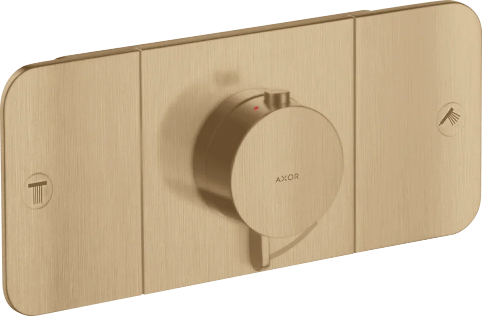 Axor One Thermostatic Shower Mixer Concealed 450 X 230 X 255mm Bronze - Brushed detail view - Image 2