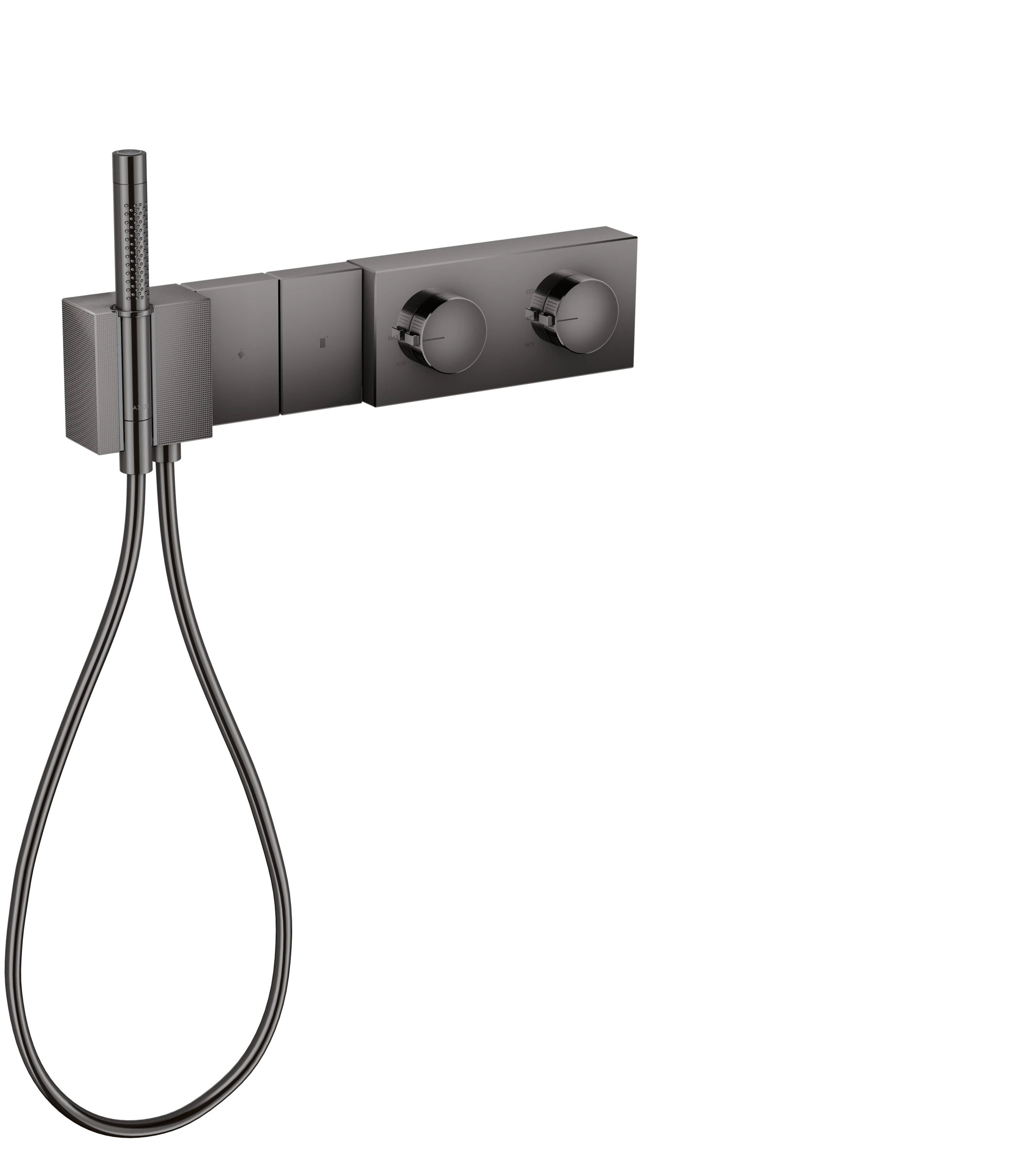 Axor Edge Thermostatic Shower Mixer Concealed 555 X 400 X 150mm Gunmetal/chrome - Polished