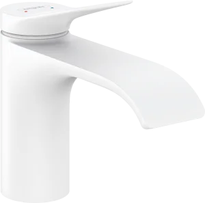 Hansgrohe Vivenis Single Lever Basin Mixer 80 Without Waste Set Matt White