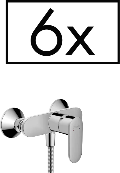 Hansgrohe Vernis Blend Single Lever Shower Mixer For Exposed Installation Projects Pack Chrome