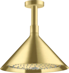 Axor Showers/front Overhead Shower 240 2jet With Ceiling Connector Brushed Brass
