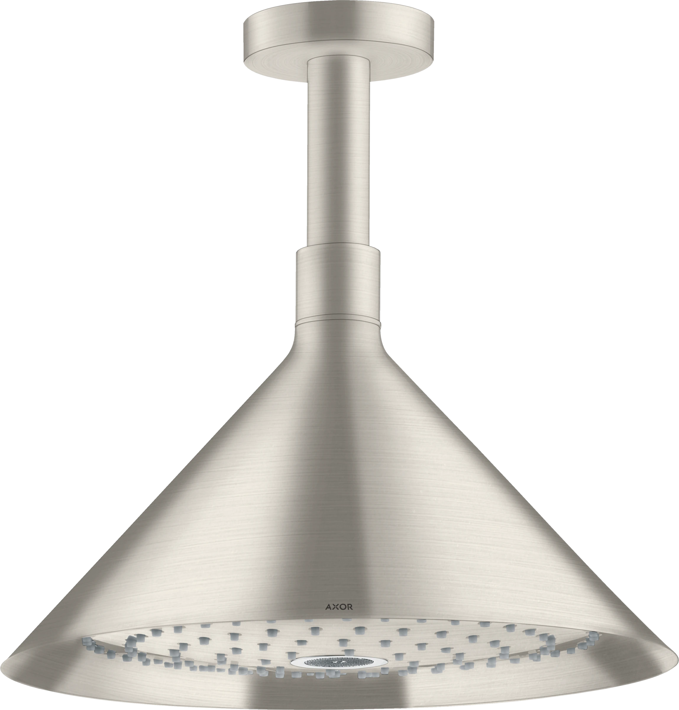 Axor Showers/front Overhead Shower 240 2jet With Ceiling Connector Stainless Steel