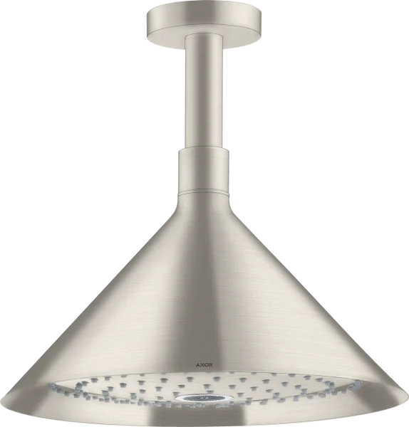 Axor Showers/front Overhead Shower 240 2jet With Ceiling Connector Stainless Steel