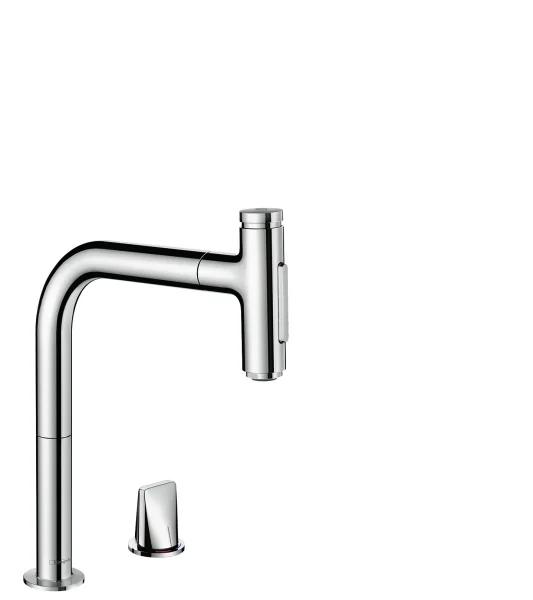 Hansgrohe Metris Select M71 2-hole Single Lever Kitchen Mixer 200 With Pull-out Spray And Sbox, 2 Spray Modes Chrome