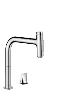 Hansgrohe Metris Select M71 2-hole Single Lever Kitchen Mixer 200 With Pull-out Spray And Sbox, 2 Spray Modes Chrome