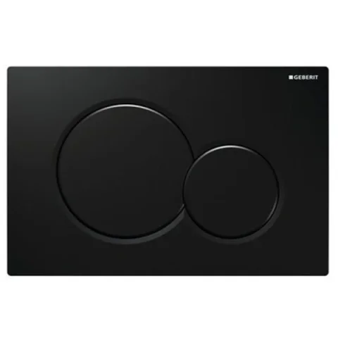 Geberit Sigma01 Round Flush Plate For Dual Flush - Black detail view - Image 5