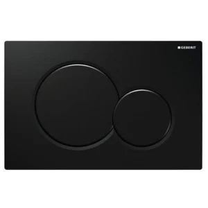 Geberit Sigma01 Round Flush Plate For Dual Flush - Black