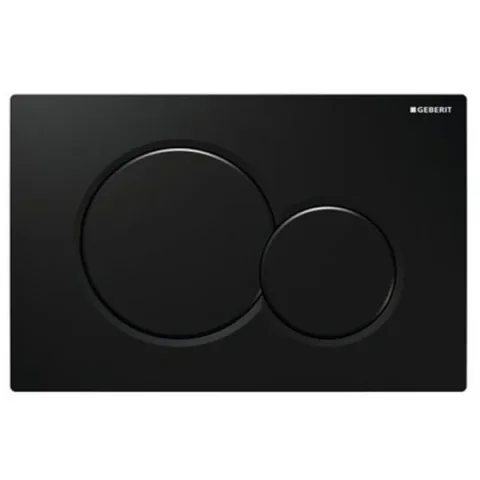 Geberit Sigma01 Round Flush Plate For Dual Flush - Black product image - Image 1