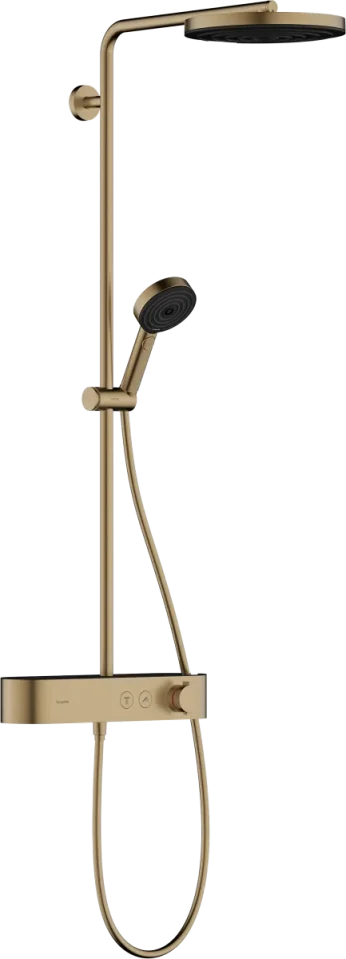 Hansgrohe Pulsify S Showerpipes With Thermostatic Mixer 1185 X 365 X 165mm Bronze - Brushed product image - Image 1