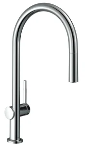 Hansgrohe Talis M54 Single Lever Kitchen Mixer 210 With Pull-out Spout, Single Spray Mode Chrome
