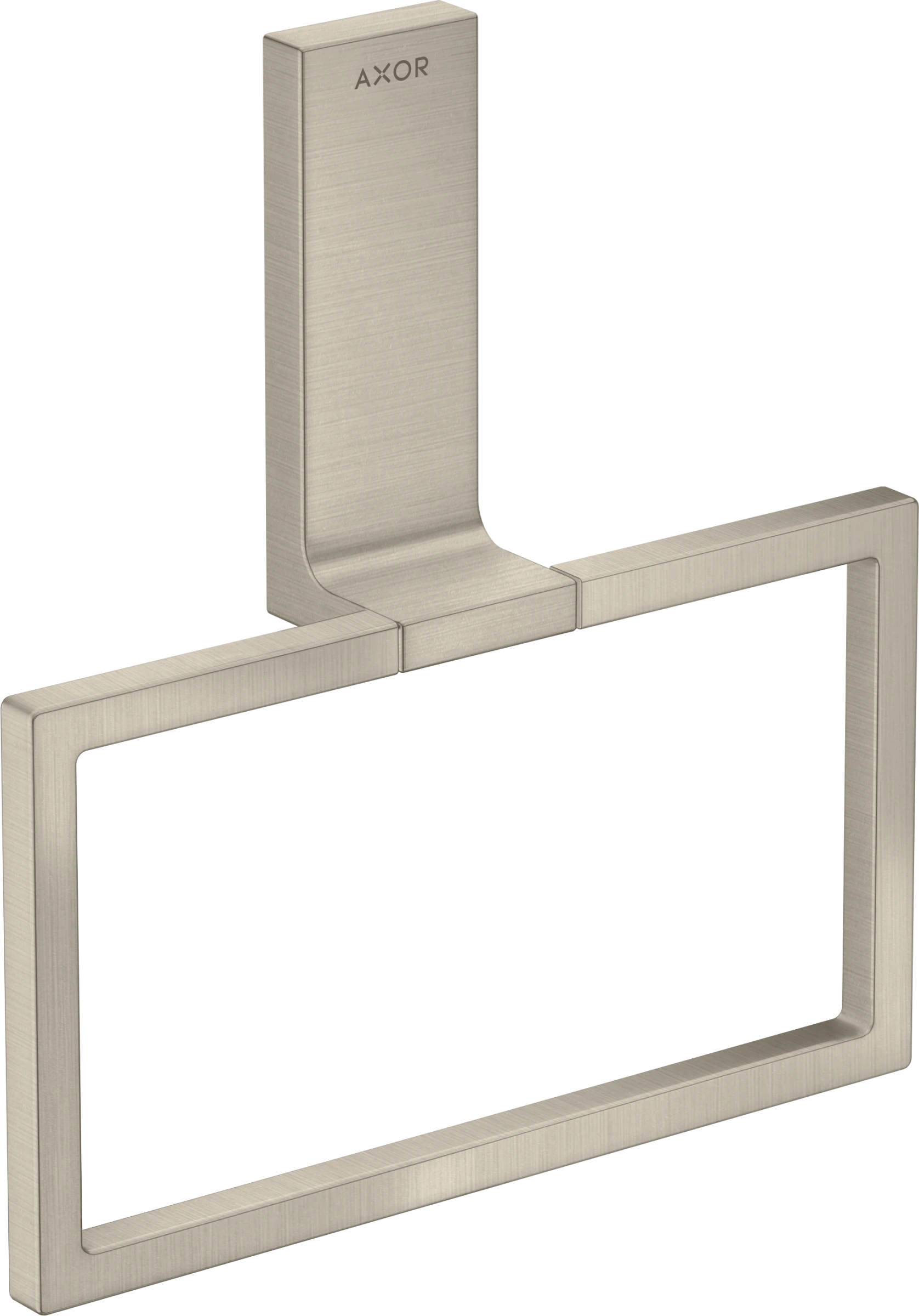 Axor Universal Rectangular Towel Ring 285 X 157 X 82mm Nickel - Brushed