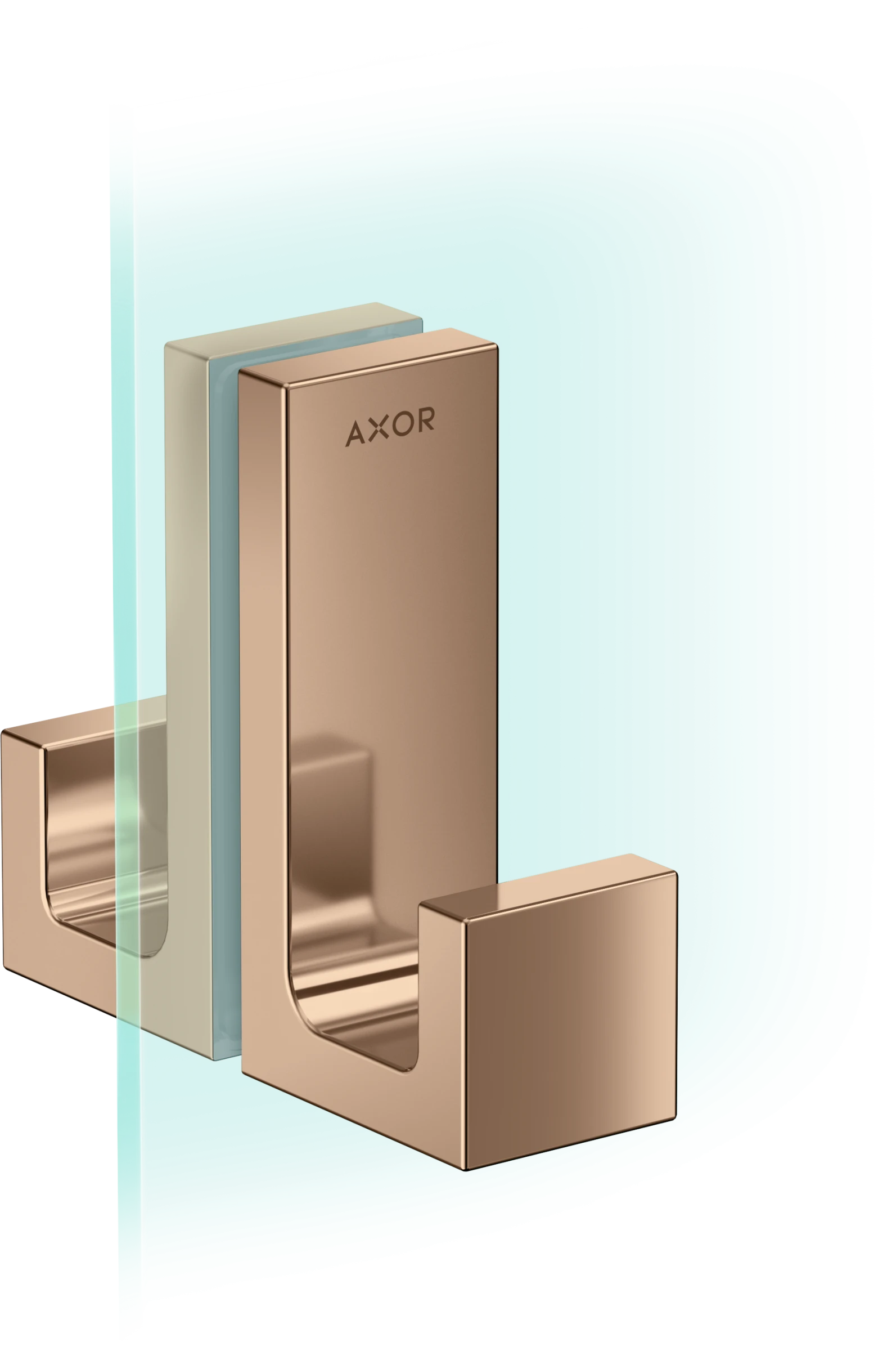 Axor Universal Rectangular Towel Holder 246 X 98 X 76mm Rose Gold/gold - Polished