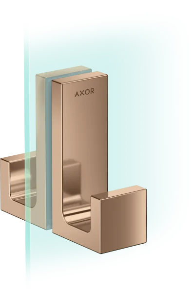 Axor Universal Rectangular Towel Holder 246 X 98 X 76mm Rose Gold/gold - Polished