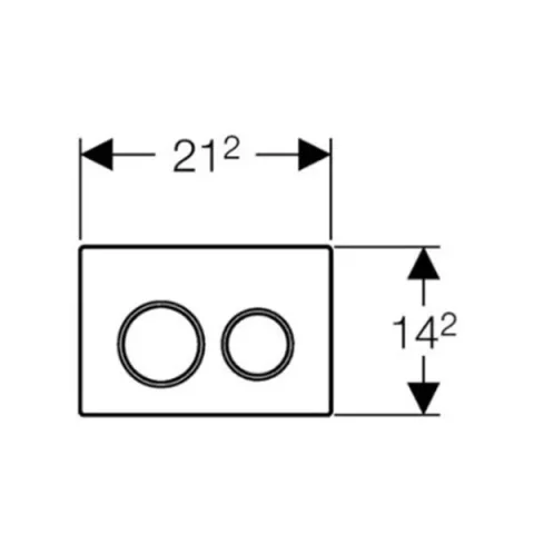 Geberit Omega20 Round Flush Plate For Dual Flush - Gloss Chrome With Matt Chrome Detail detail view - Image 3