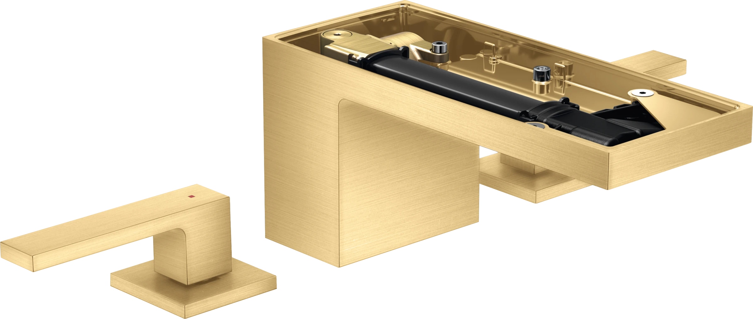 Axor Myedition 3-hole Basin Mixer 70 With Push-open Waste Without Plate Gold Brushed