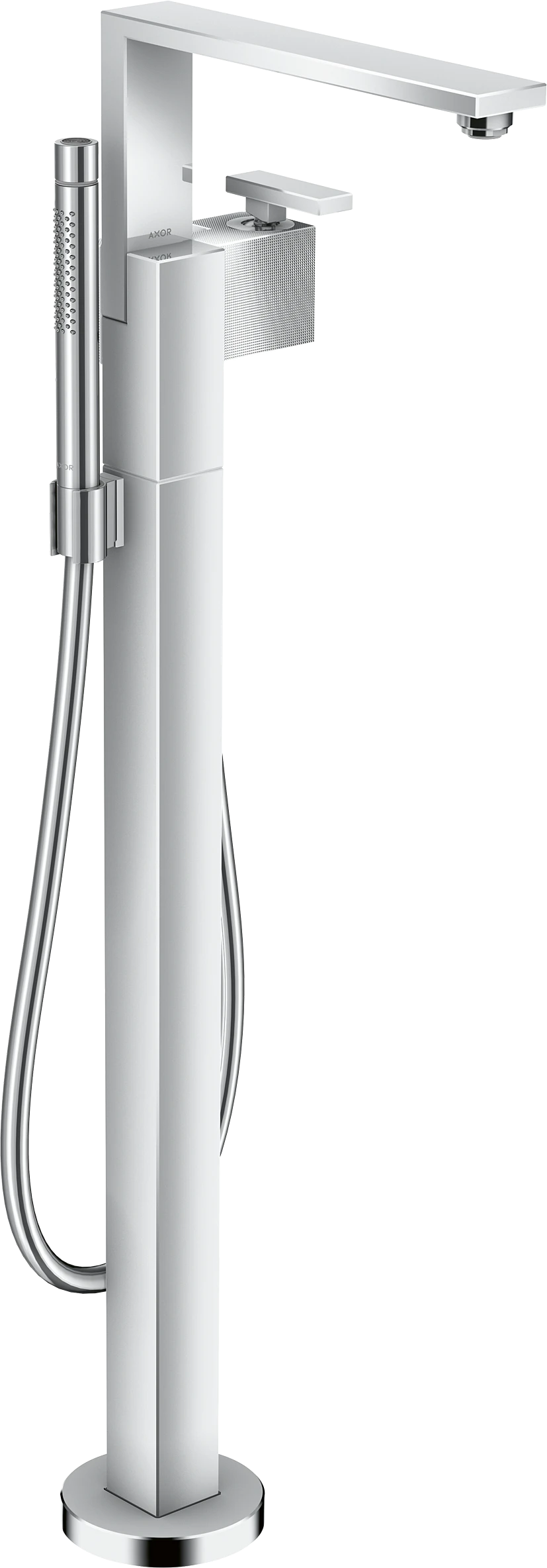 Axor Edge Single Lever Bath Mixer Floor-standing - Diamond Cut Chrome