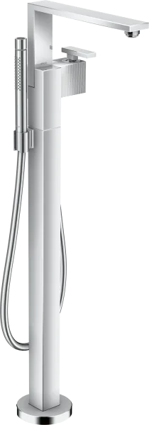 Axor Edge Single Lever Bath Mixer Floor-standing - Diamond Cut Chrome