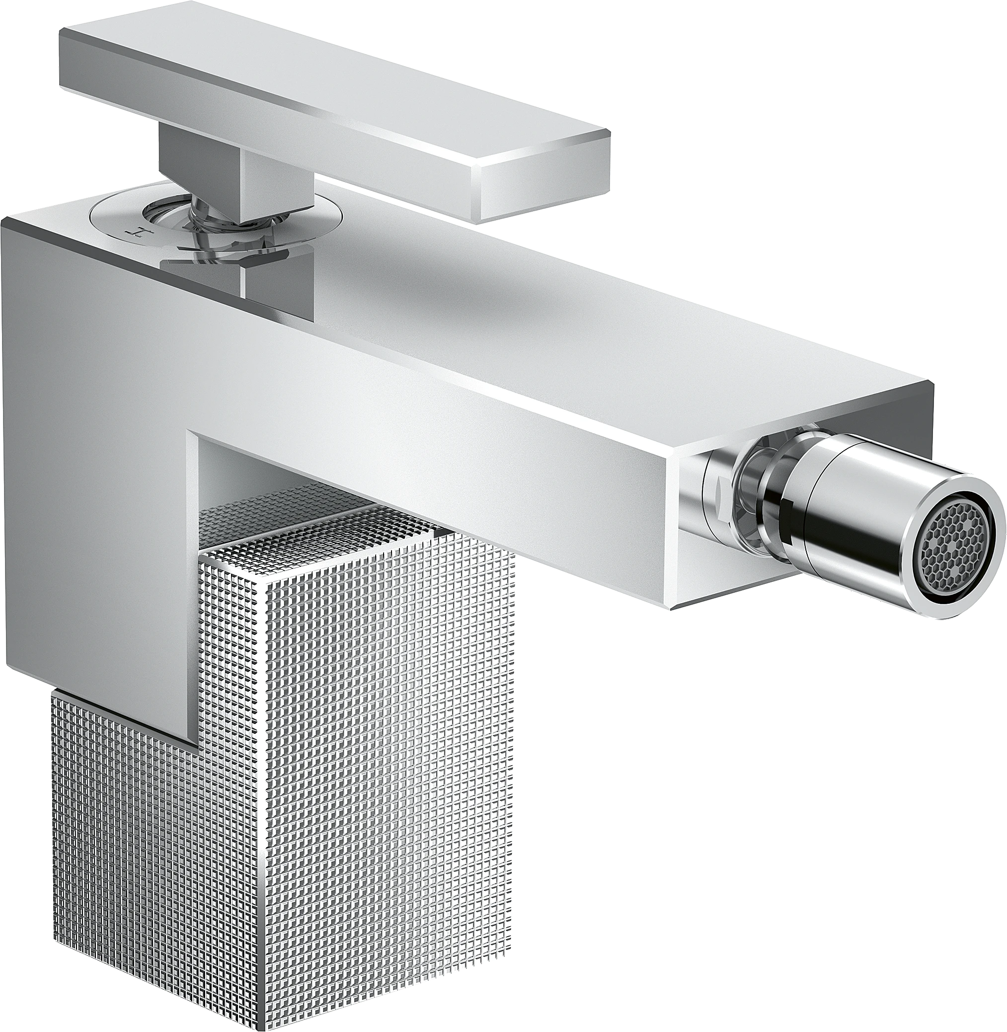Axor Edge Single Lever Bidet Mixer With Push-open Waste - Diamond Cut Chrome