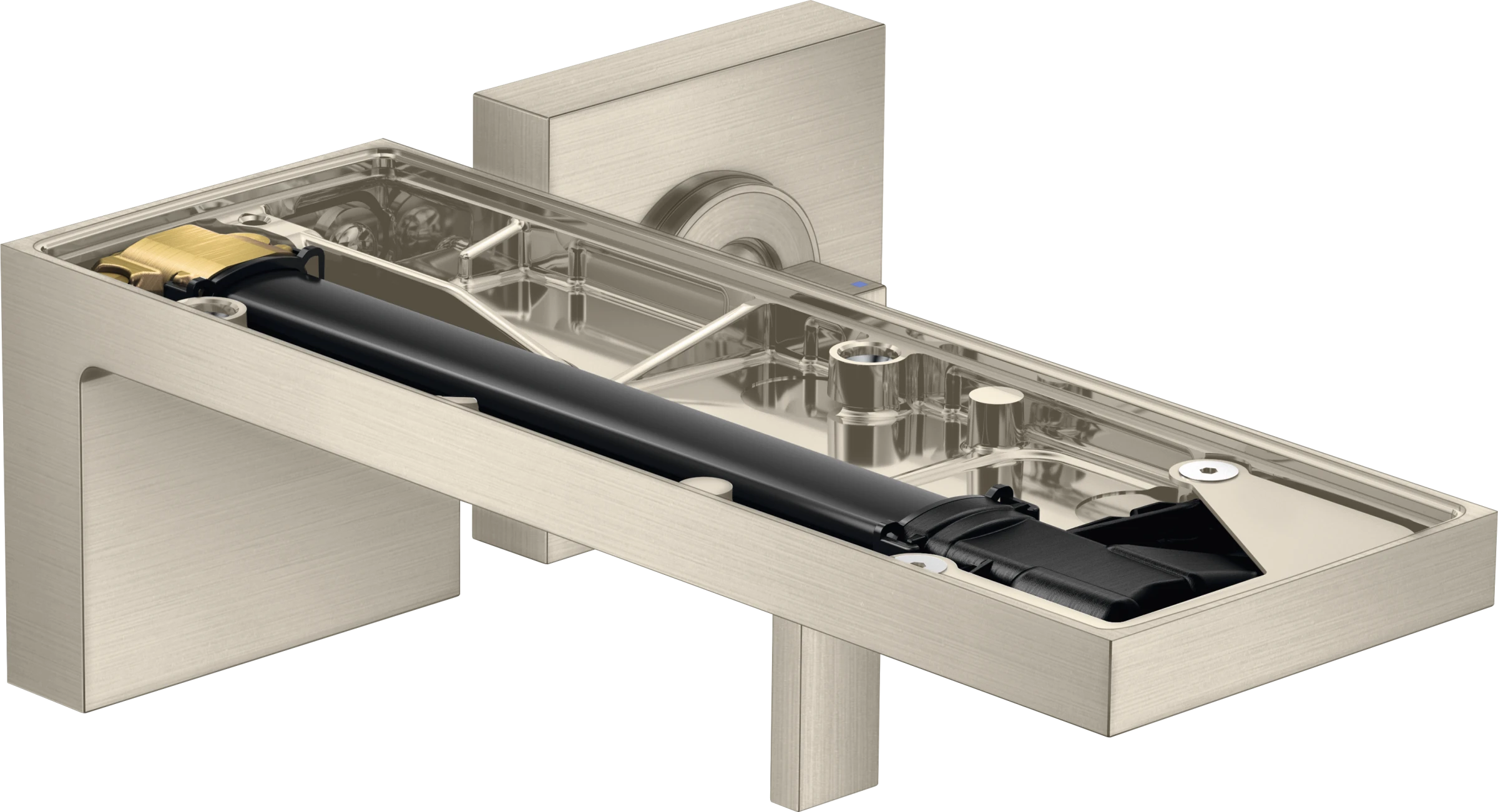 Axor Myedition Single Lever Basin Mixer For Concealed Installation Wall-mounted With Spout 221 Mm Without Plate Brushed Nickel