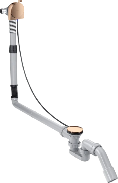 Axor Basic Set For Bath Filler With Waste And Overflow 600 X 320 X 90mm Rose Gold/gold - Polished