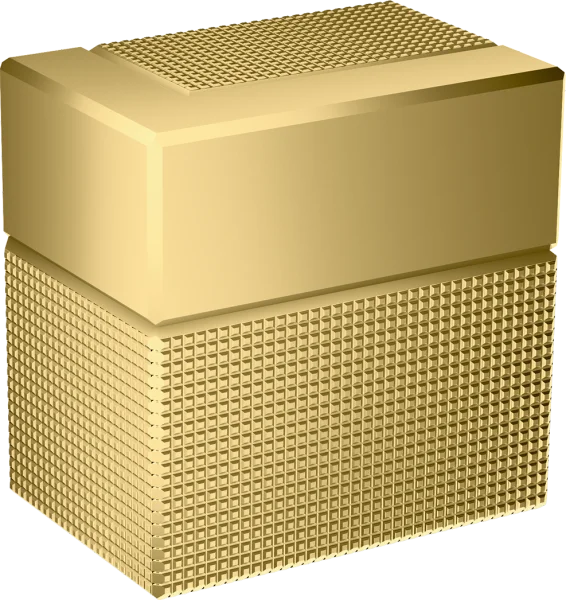 Axor Edge Shut-off Valve For Concealed Installation - Diamond Cut Gold Polished