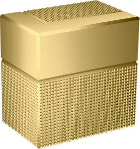 Axor Edge Shut-off Valve For Concealed Installation - Diamond Cut Gold Polished