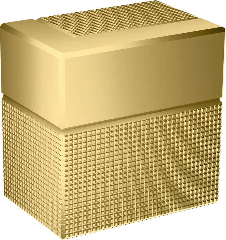Axor Edge Shut-off Valves 130 X 110 X 87mm Gold - Polished product image - Image 1