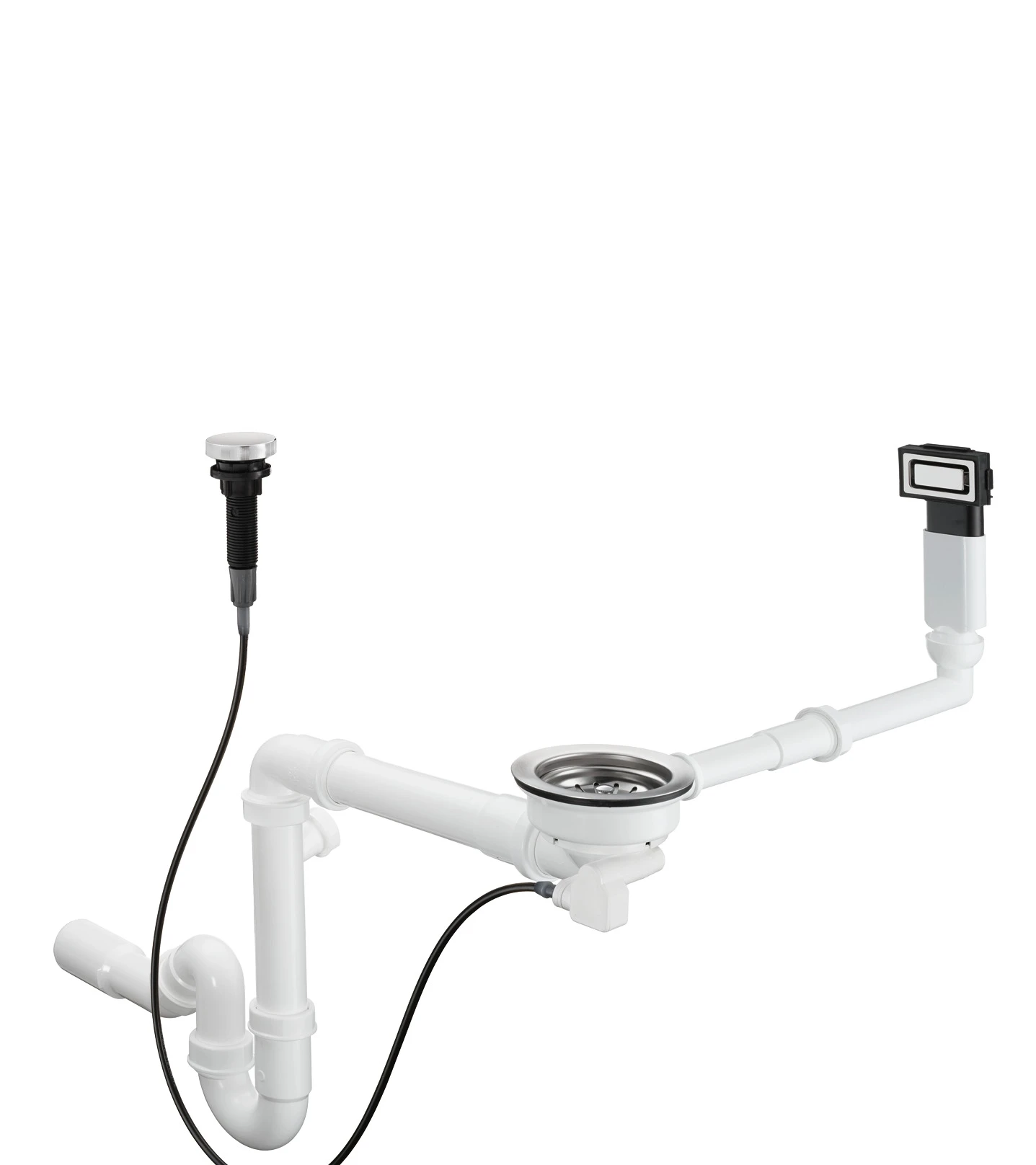 Hansgrohe Automatic Waste And Overflow Set For Single Bowl Stainless Steel